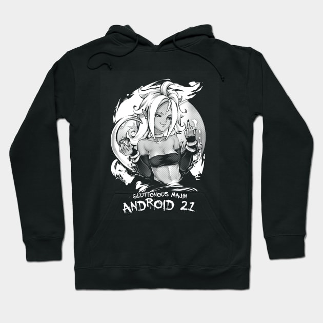 ANDROID 21 "Gluttonous Majin" Hoodie by RobotCatArt